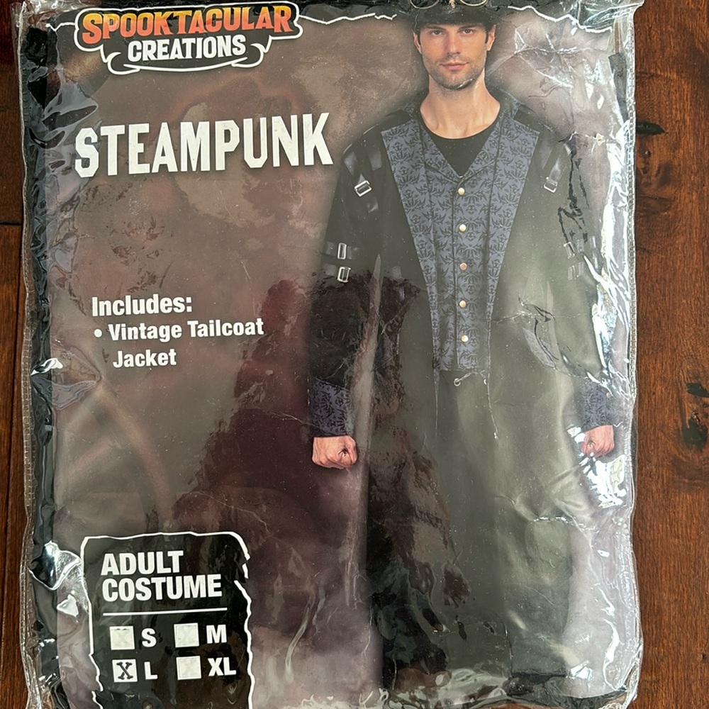 Mens steampunk jacket costume Halloween costume